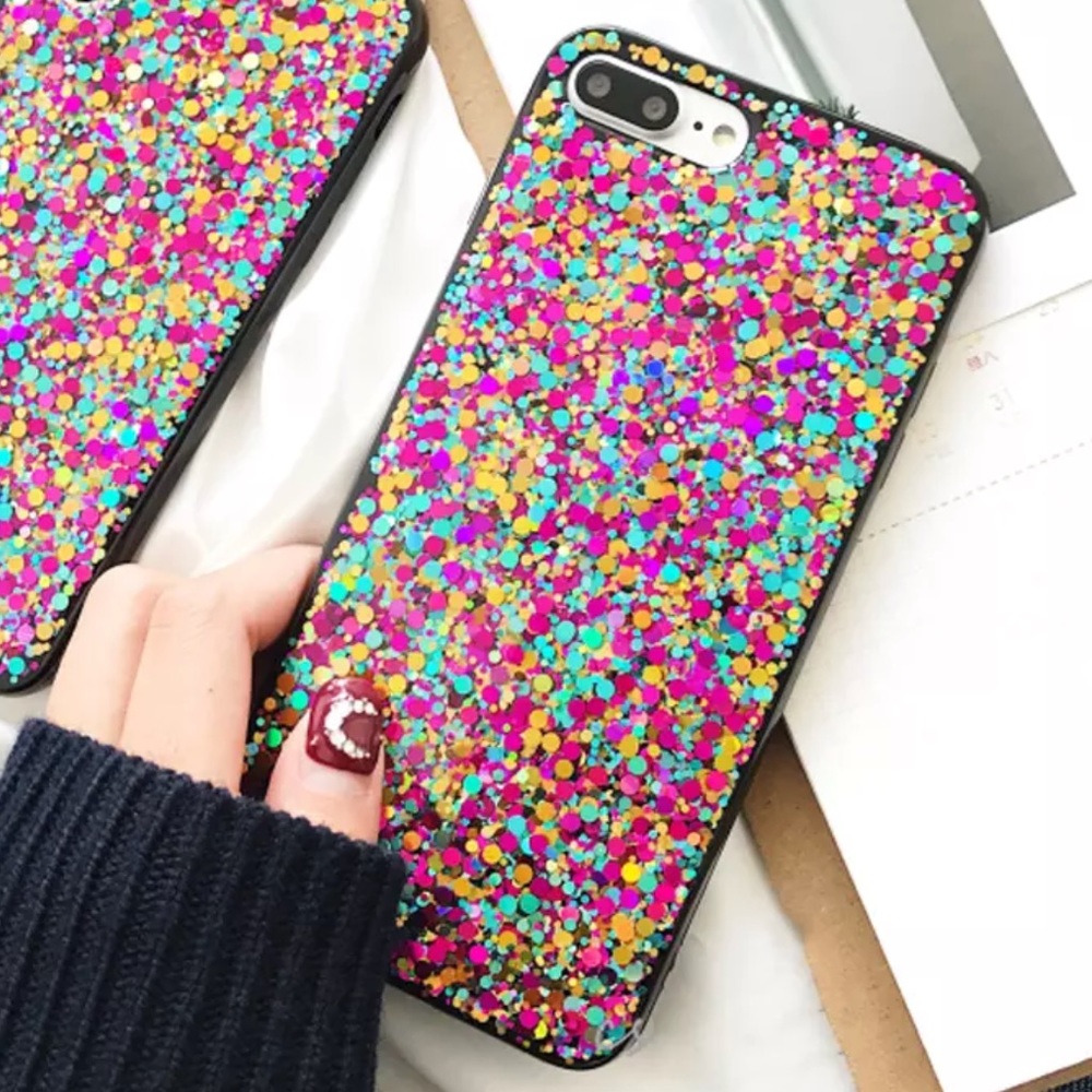 iPhone 7+/8+/6+/6s+ Layered Glitter Case - Picture 2 of 4